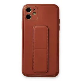 Newface Iphone 12 Kılıf Coco Deri Standlı Kapak - Fuşya