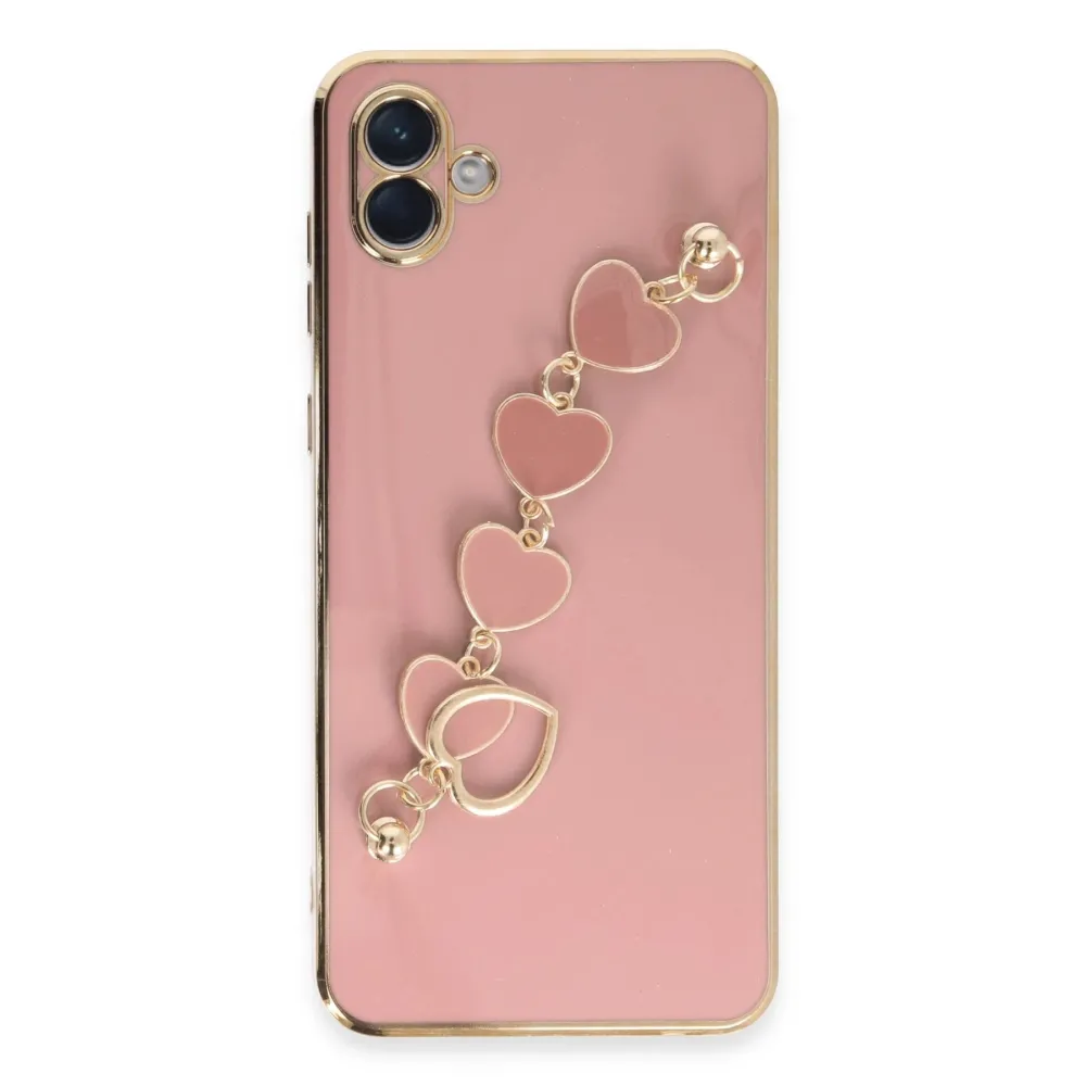 Newface Samsung Galaxy A04E Kılıf Esila Silikon - Pudra