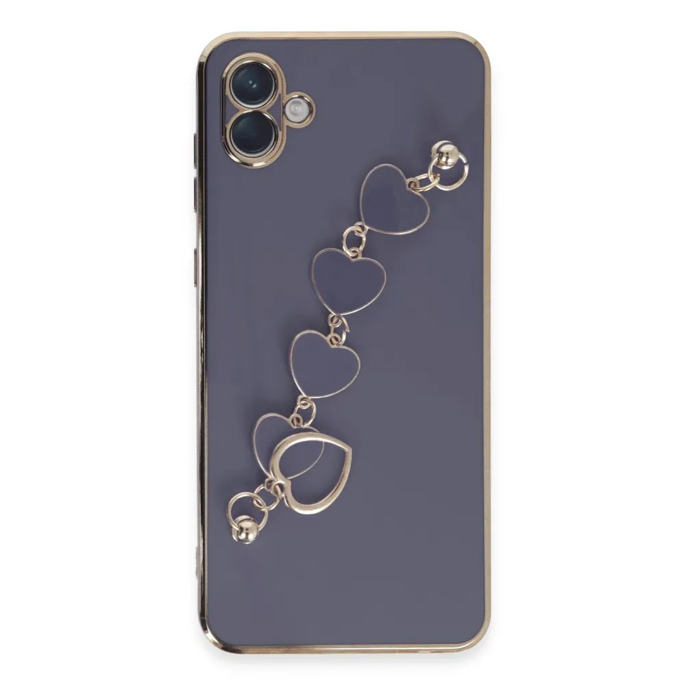 Newface Samsung Galaxy A04E Kılıf Esila Silikon - Gri