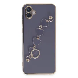 Newface Samsung Galaxy A04E Kılıf Esila Silikon - Gri