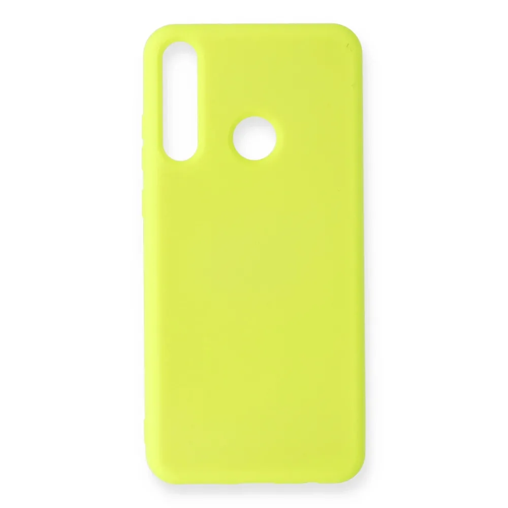 Newface Huawei Y6P Kılıf Nano Içi Kadife Silikon - Sarı