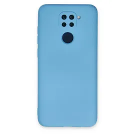 Newface Xiaomi Redmi Note 9 Kılıf Nano Içi Kadife Silikon - Mavi