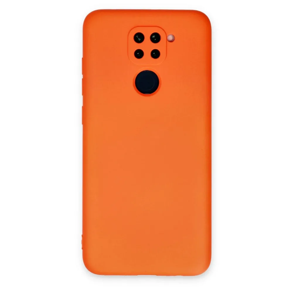 Newface Xiaomi Redmi Note 9 Kılıf Nano Içi Kadife Silikon - Turuncu