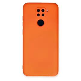 Newface Xiaomi Redmi Note 9 Kılıf Nano Içi Kadife Silikon - Turuncu