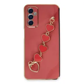 Newface Samsung Galaxy A14 4G Kılıf Esila Silikon - Kırmızı