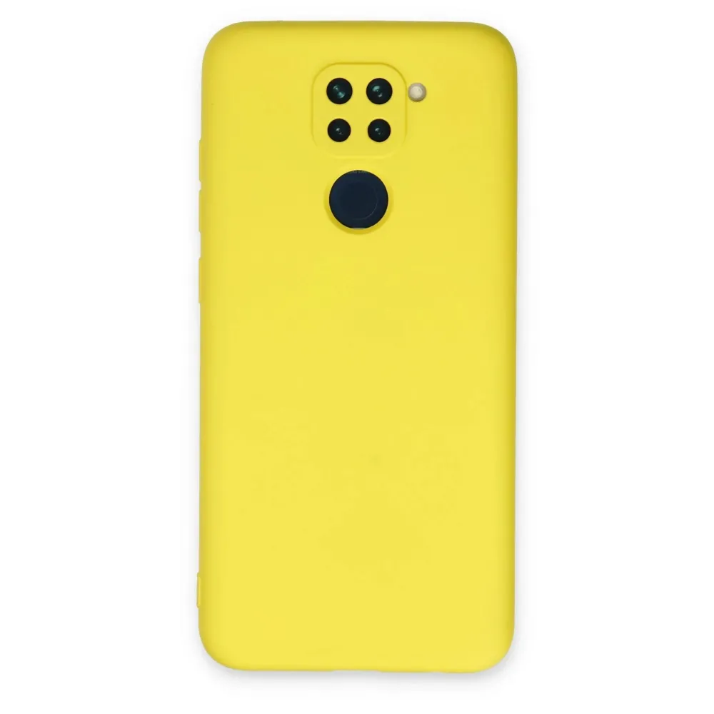 Newface Xiaomi Redmi Note 9 Kılıf Nano Içi Kadife Silikon - Sarı