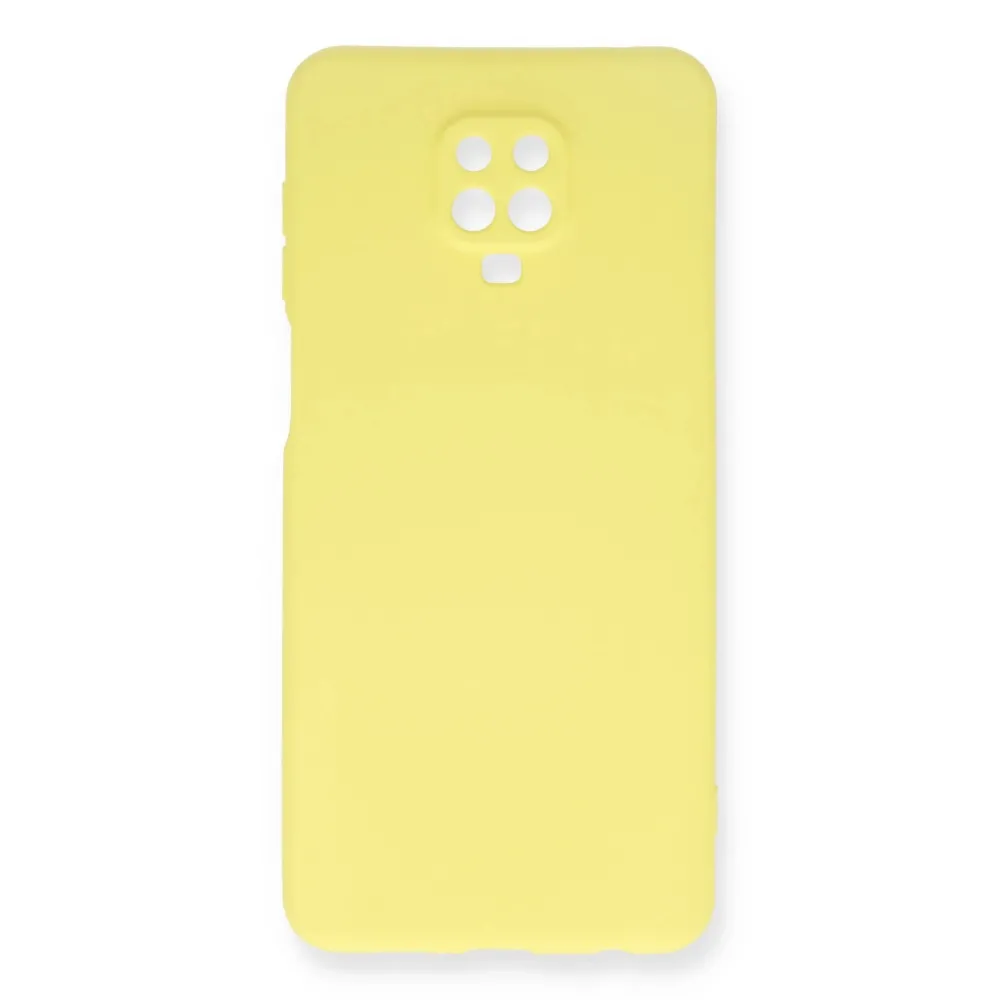 Newface Xiaomi Redmi Note 9 Pro Kılıf Nano Içi Kadife Silikon - Sarı