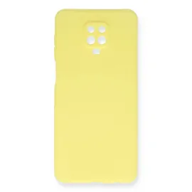 Newface Xiaomi Redmi Note 9 Pro Kılıf Nano Içi Kadife Silikon - Sarı