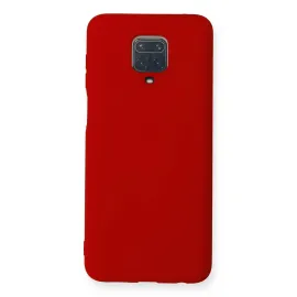 Newface Xiaomi Redmi Note 9 Pro Kılıf Nano Içi Kadife Silikon - Kırmızı