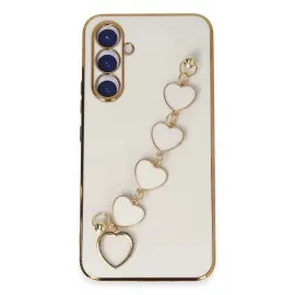 Newface Samsung Galaxy A54 5G Kılıf Esila Silikon - Beyaz