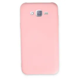 Newface Samsung Galaxy J7 Kılıf Nano Içi Kadife Silikon - Pudra