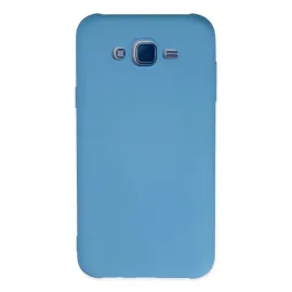 Newface Samsung Galaxy J7 Kılıf Nano Içi Kadife Silikon - Mavi