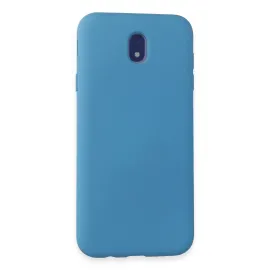 Newface Samsung Galaxy J7 Pro / J730 Kılıf Nano Içi Kadife Silikon - Mavi