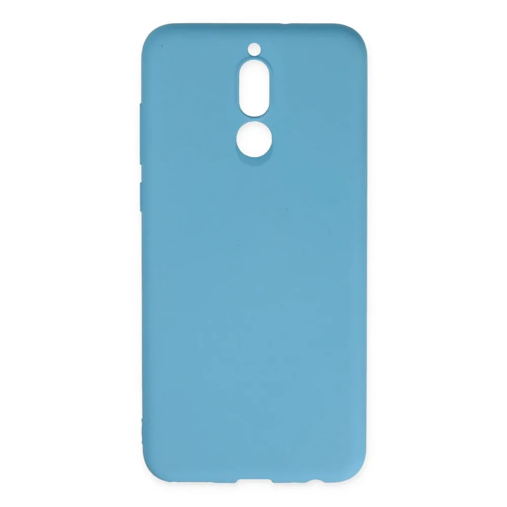 Newface Huawei Mate 10 Lite Kılıf Nano Içi Kadife Silikon - Mavi