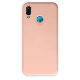 Newface Huawei P20 Lite Kılıf Nano Içi Kadife Silikon - Pudra