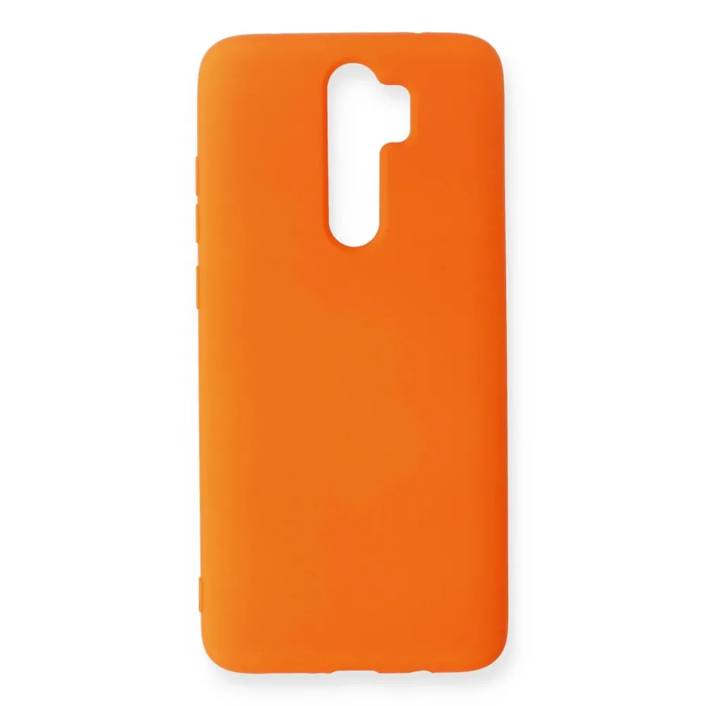 Newface Xiaomi Redmi Note 8 Pro Kılıf Nano Içi Kadife Silikon - Turuncu