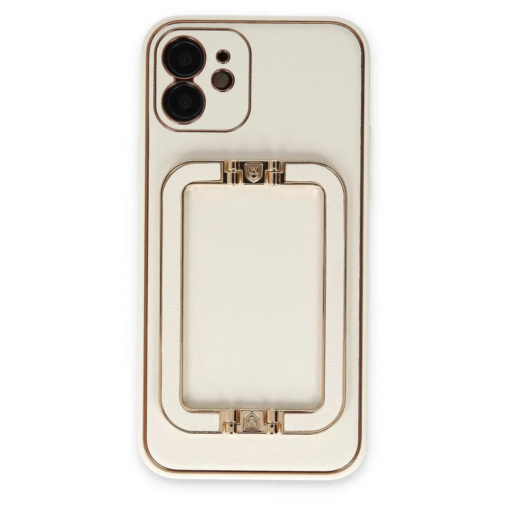 Newface Iphone 12 Kılıf Coco Elit Kapak - Beyaz