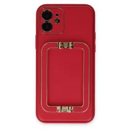 Newface Iphone 12 Kılıf Coco Elit Kapak - Kırmızı