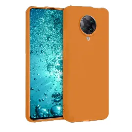 Newface Xiaomi Redmi K30 Pro Kılıf Nano Içi Kadife Silikon - Turuncu