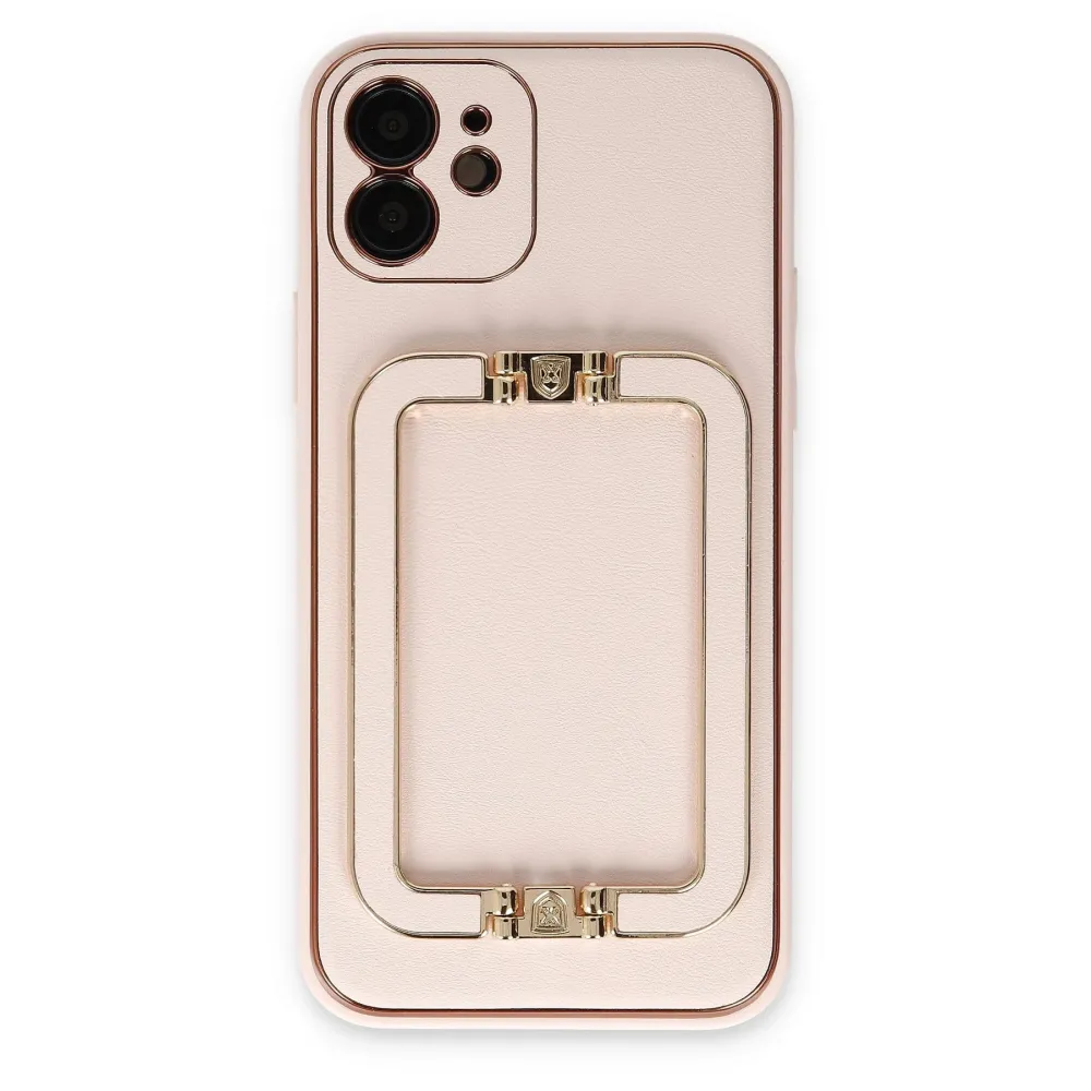Newface Iphone 12 Kılıf Coco Elit Kapak - Pudra