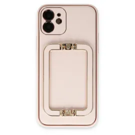 Newface Iphone 12 Kılıf Coco Elit Kapak - Pudra