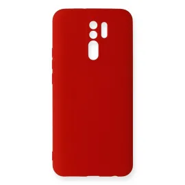 Newface Xiaomi Redmi 9 Kılıf Nano Içi Kadife Silikon - Kırmızı