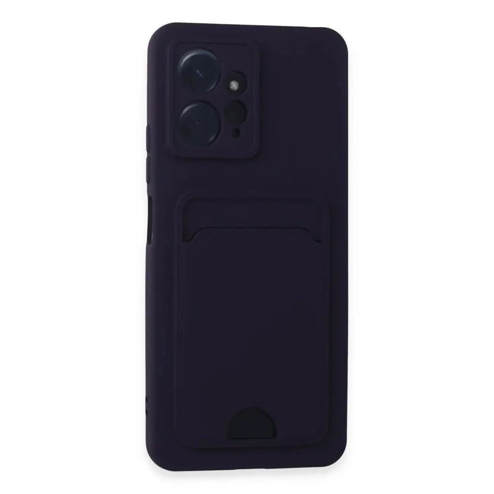 Newface Xiaomi Redmi Note 12 4G Kılıf Kelvin Kartvizitli Silikon - Derin Mor