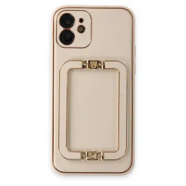 Newface Iphone 12 Kılıf Coco Elit Kapak - Gold