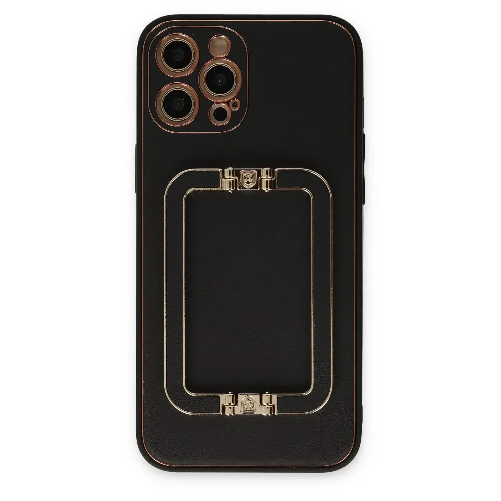 Newface Iphone 12 Pro Kılıf Coco Elit Kapak - Siyah