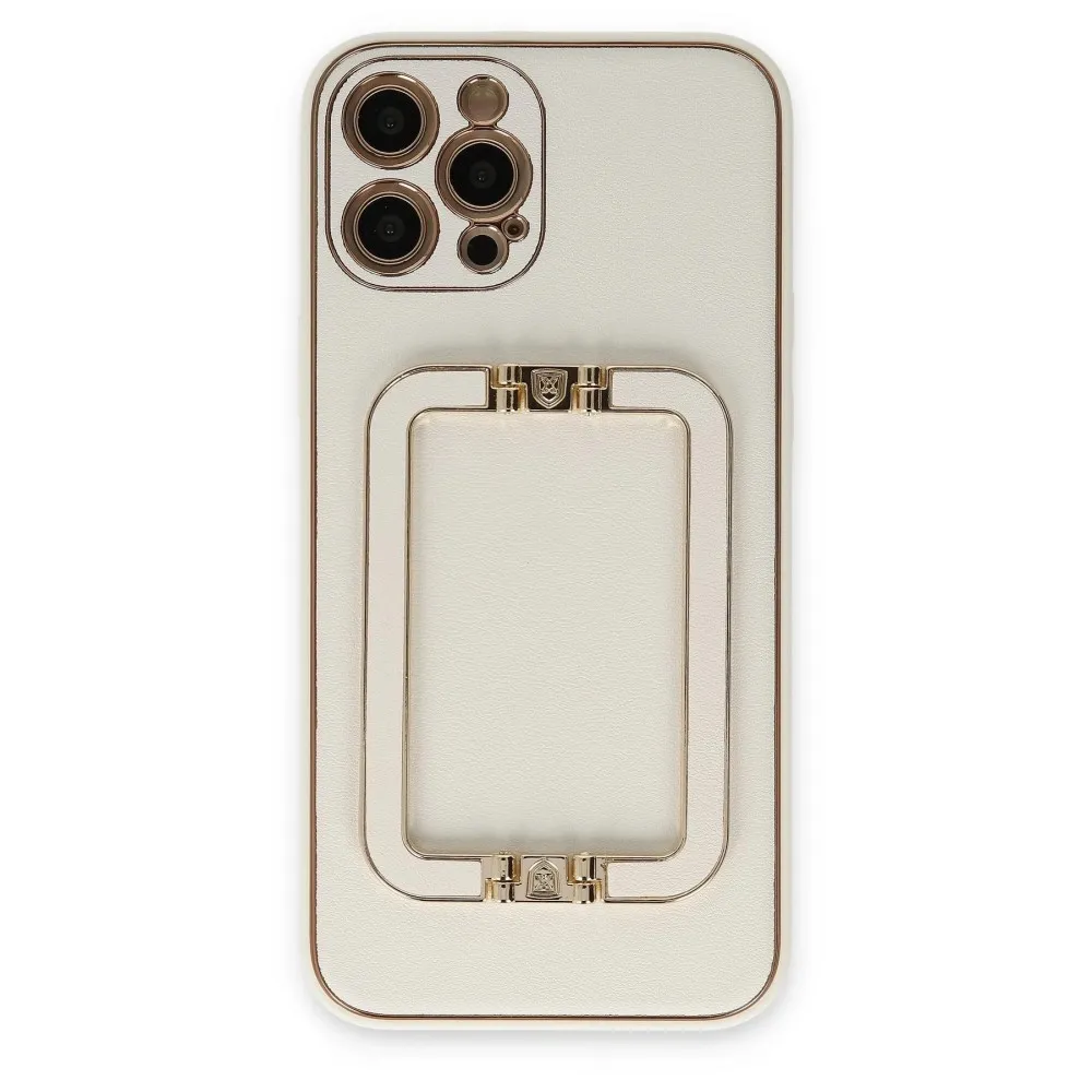 Newface Iphone 12 Pro Max Kılıf Coco Elit Kapak - Beyaz