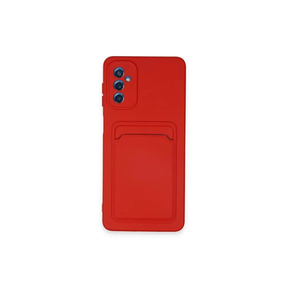 Newface Samsung Galaxy A14 4G Kılıf Kelvin Kartvizitli Silikon - Kırmızı