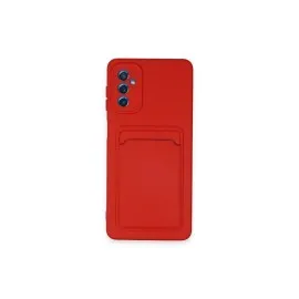 Newface Samsung Galaxy A14 4G Kılıf Kelvin Kartvizitli Silikon - Kırmızı