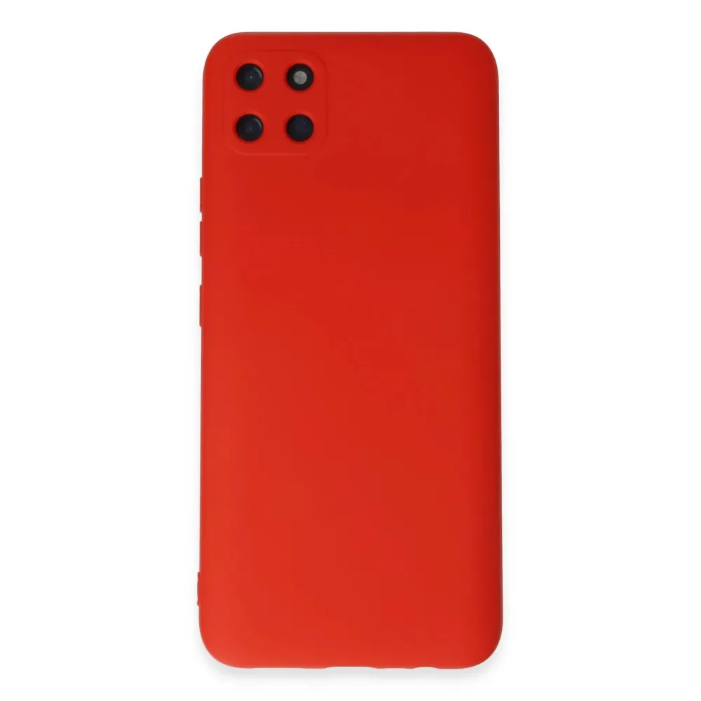 Newface Realme C11 Kılıf Nano Içi Kadife Silikon - Kırmızı