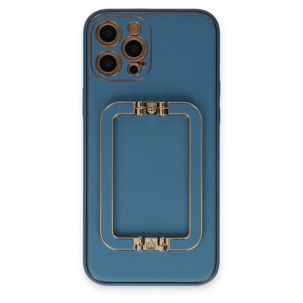 Newface Iphone 12 Pro Max Kılıf Coco Elit Kapak - Mavi