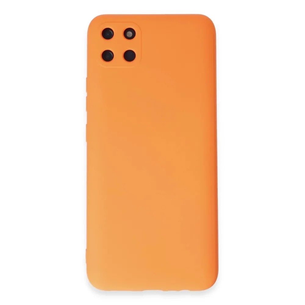 Newface Realme C11 Kılıf Nano Içi Kadife Silikon - Turuncu