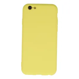Newface Iphone 6 Plus Kılıf Nano Içi Kadife Silikon - Sarı