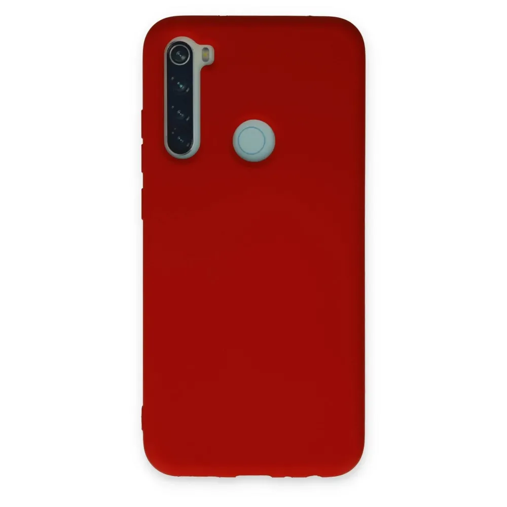 Newface Xiaomi Redmi Note 8 Kılıf Nano içi Kadife Silikon - Kırmızı