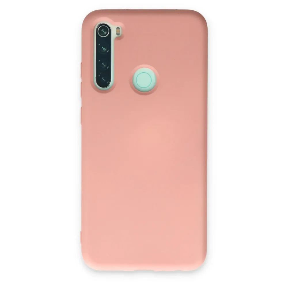 Newface Xiaomi Redmi Note 8 Kılıf Nano içi Kadife Silikon - Pudra