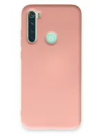 Newface Xiaomi Redmi Note 8 Kılıf Nano içi Kadife Silikon - Pudra