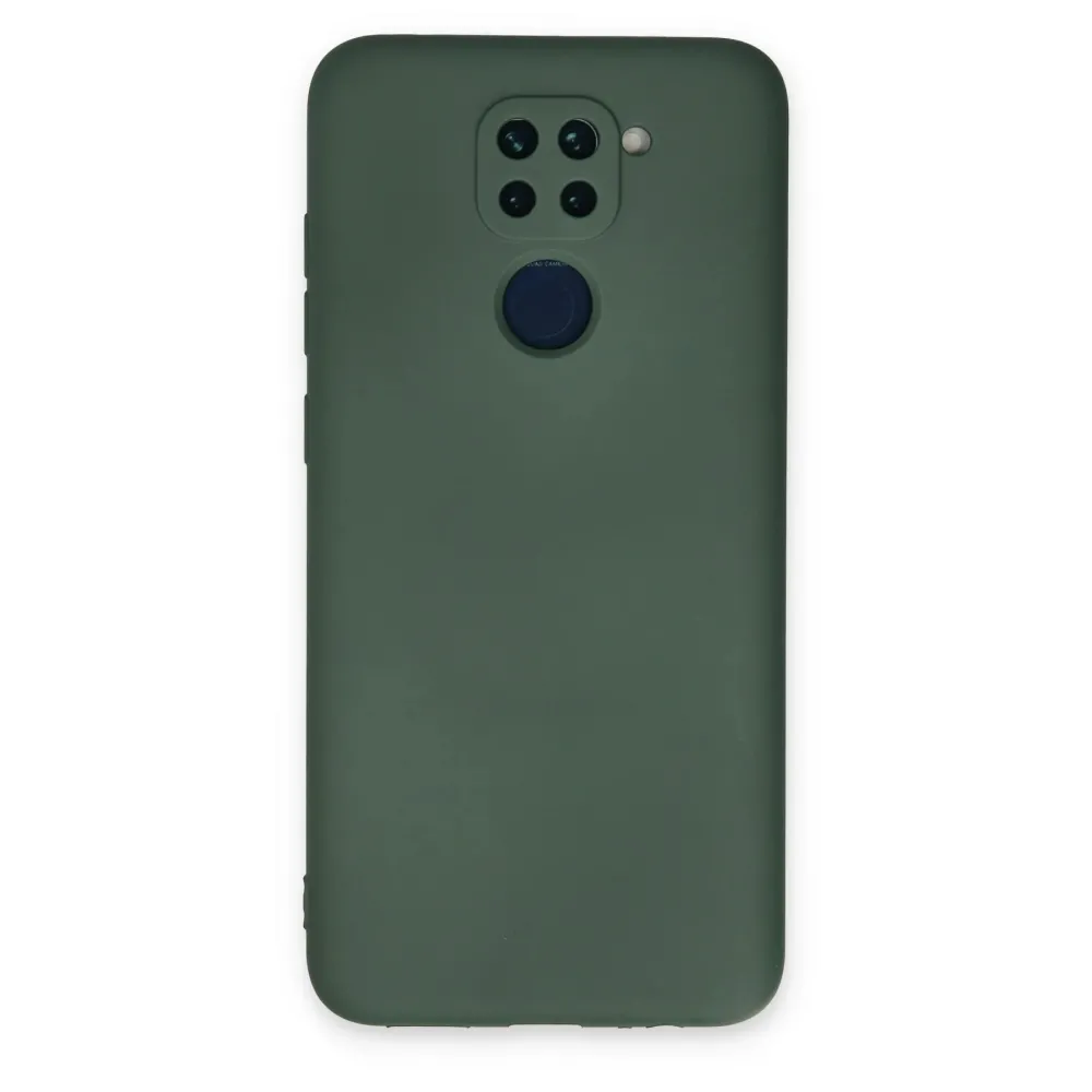 Newface Xiaomi Redmi Note 9 Kılıf Nano Içi Kadife Silikon - Koyu Yeşil