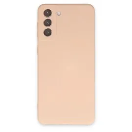 Newface Samsung Galaxy S21 Kılıf Nano Içi Kadife Silikon - Pudra