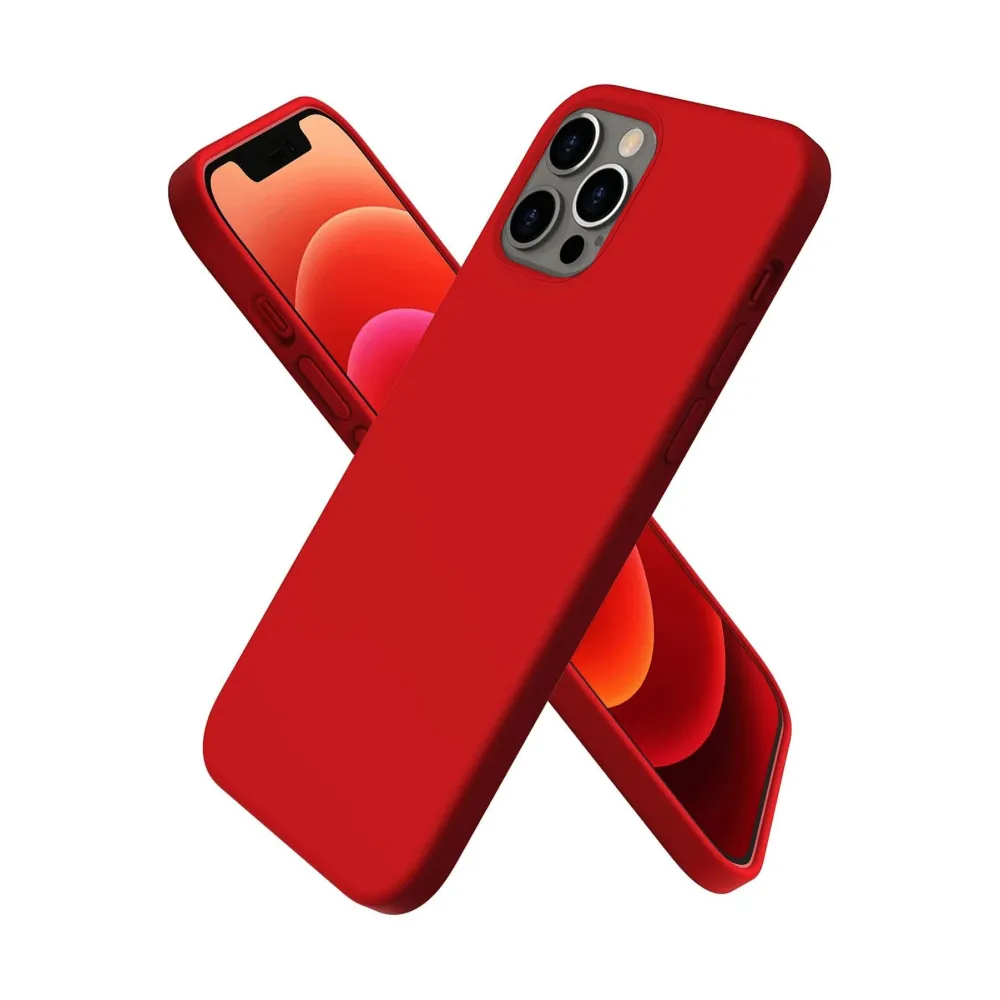 Newface Iphone 12 Pro Max Kılıf First Silikon - Koyu Kırmızı