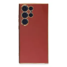 Newface Samsung Galaxy S23 Ultra Kılıf Volet Silikon - Kırmızı