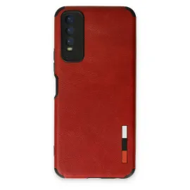 Newface Vivo Y11S Kılıf Loop Deri Silikon - Kırmızı