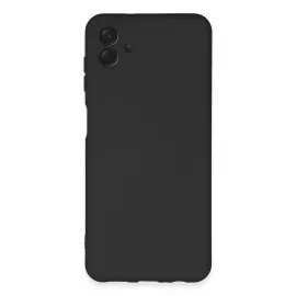 Newface Samsung Galaxy A04E Kılıf Nano Içi Kadife Silikon - Siyah