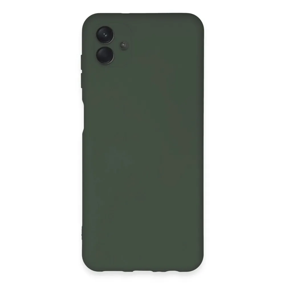 Newface Samsung Galaxy A04E Kılıf Nano Içi Kadife Silikon - Koyu Yeşil