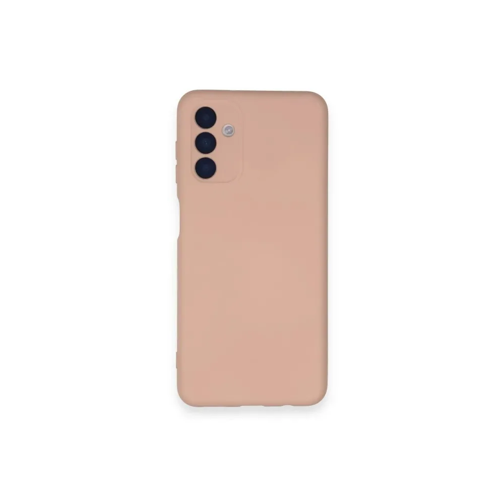 Newface Samsung Galaxy A14 4G Kılıf Nano Içi Kadife Silikon - Pudra
