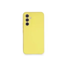 Newface Samsung Galaxy A34 5G Kılıf Nano Içi Kadife Silikon - Sarı