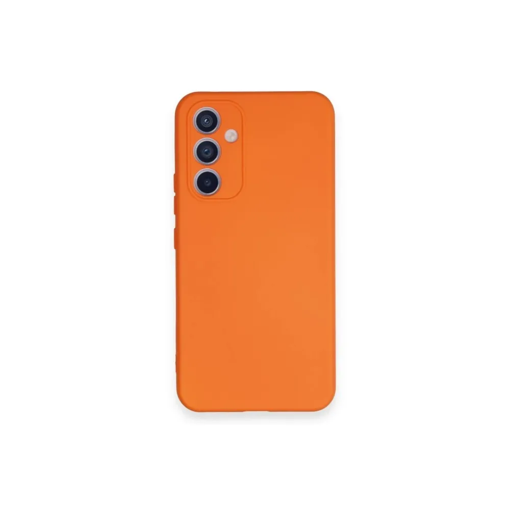 Newface Samsung Galaxy A34 5G Kılıf Nano içi Kadife Silikon - Turuncu