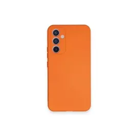 Newface Samsung Galaxy A34 5G Kılıf Nano içi Kadife Silikon - Turuncu
